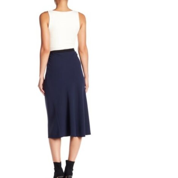 VINCE Blue Slip-On Midi Skirt, XSmall - Picture 2 of 10